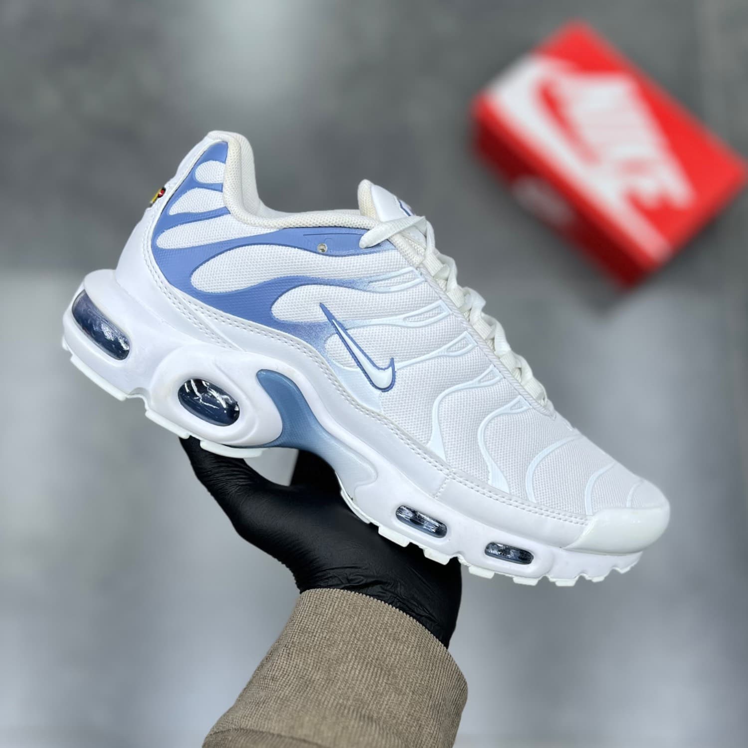 نایک ایرمکس پلاس تی ان سفید آبی Nike Air Max Plus Tn Blue White