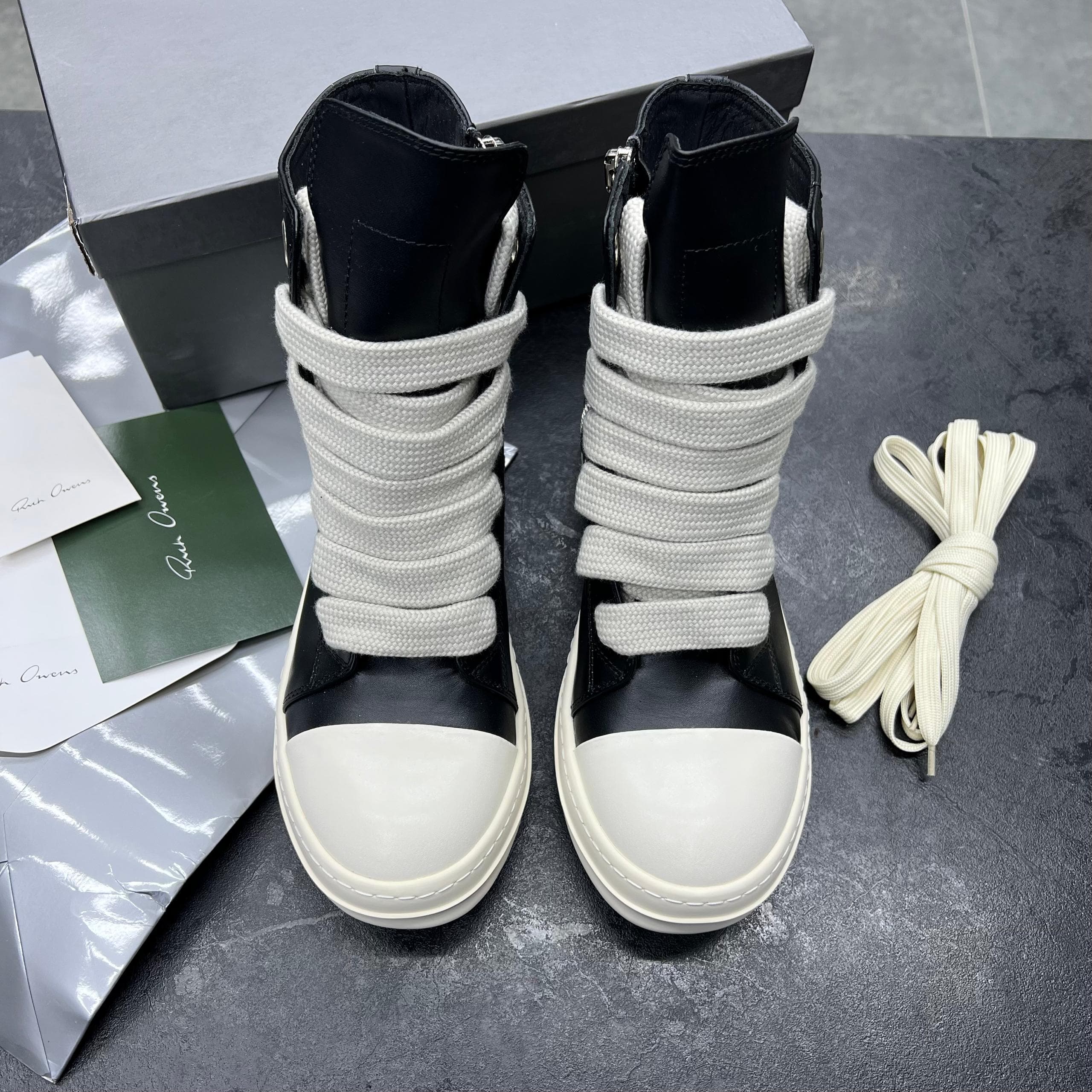 ریک اونز جامبو لیس های (رپلیکا کوالیتی) RICK OWENS JUMBO LACE HIGH — تصویر ۲