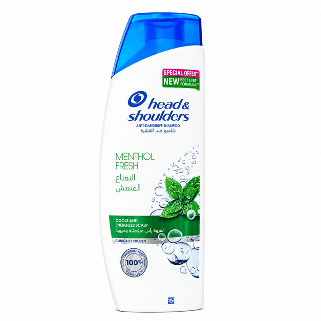 شامپو ضد شوره و خنک‌کننده هد اند شولدرز مدل Menthol Fresh