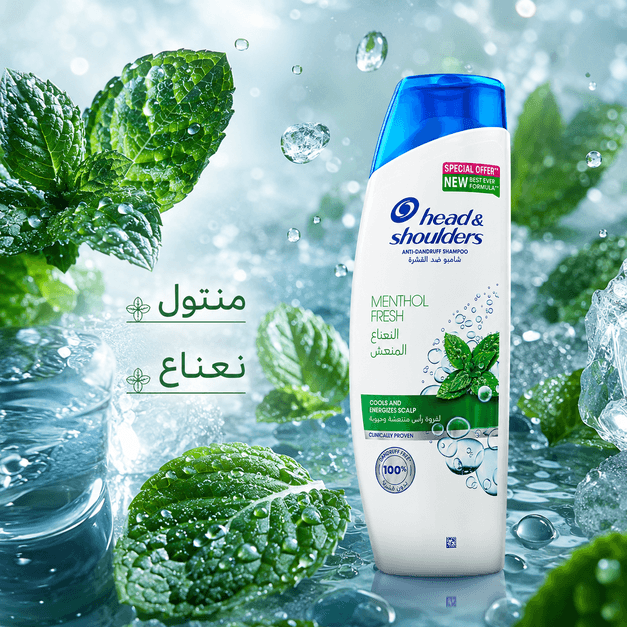 شامپو ضد شوره و خنککننده هد اند شولدرز مدل Menthol Fresh — تصویر ۲