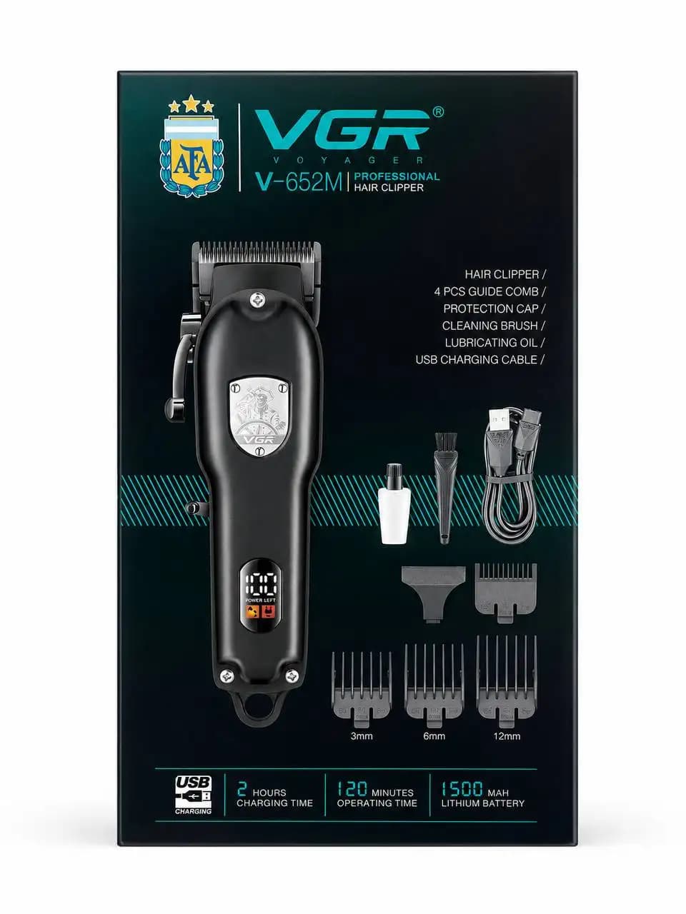 ماشین اصلاح موی سر (کلیپر حرفهای) وی جی آر مدل V-652M
