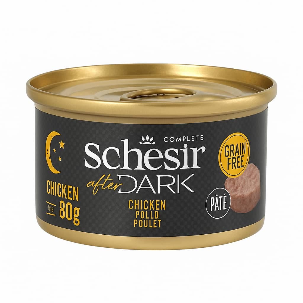 کنسرو گربه Schesir After Dark پته مرغ – ۸۰ گرم