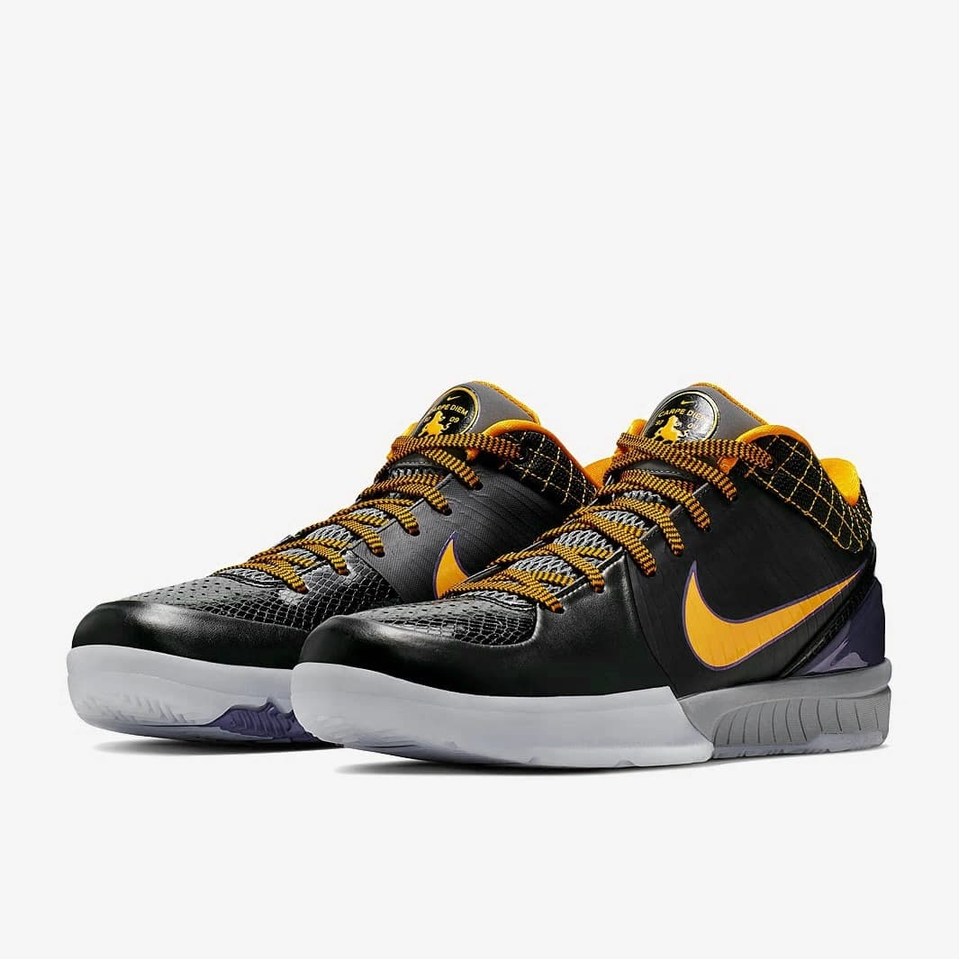 کفش بسکتبال نایکی کوبی 4 رنگ مشکی زرد – Nike Kobe 4