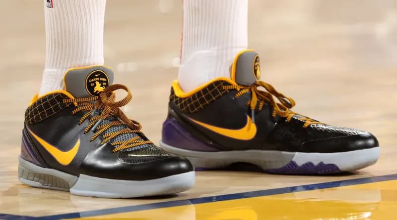 کفش بسکتبال نایکی کوبی 4 رنگ مشکی زرد – Nike Kobe 4 — تصویر ۶