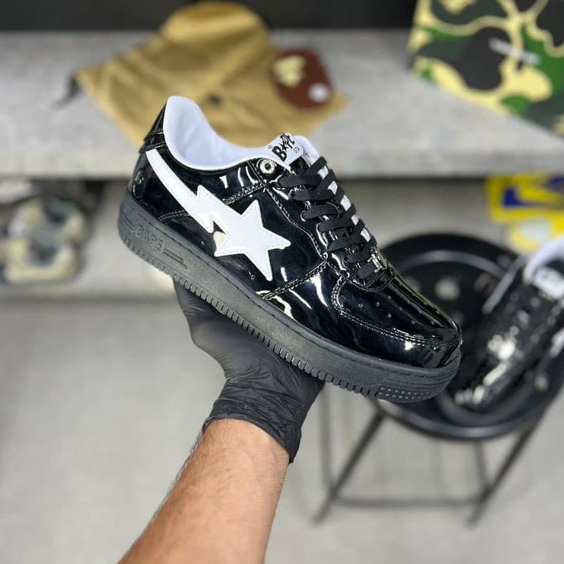 بیپ استا مشکی APE BAPE STA PATENT BLACK