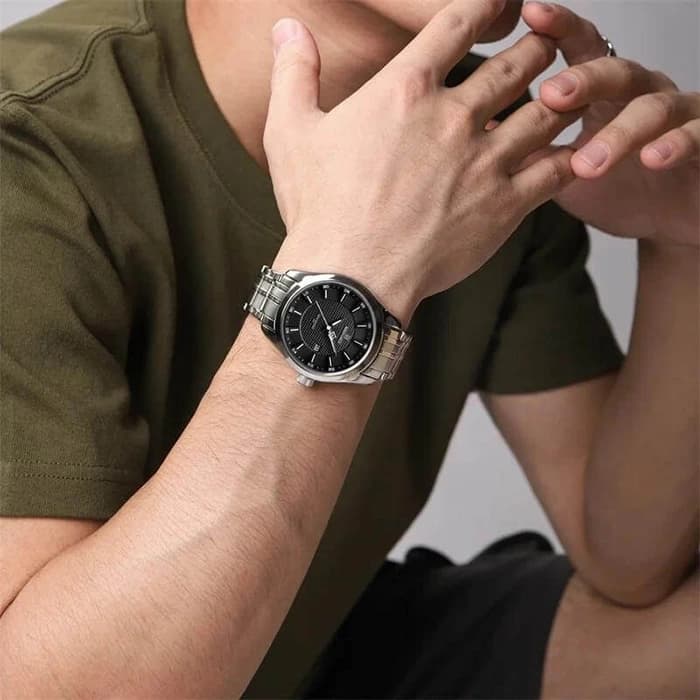 ساعت مچی مردانه ناوی فورس مدل Naviforce SB-8032 – صفحه مشکی – بند استیل — تصویر ۳
