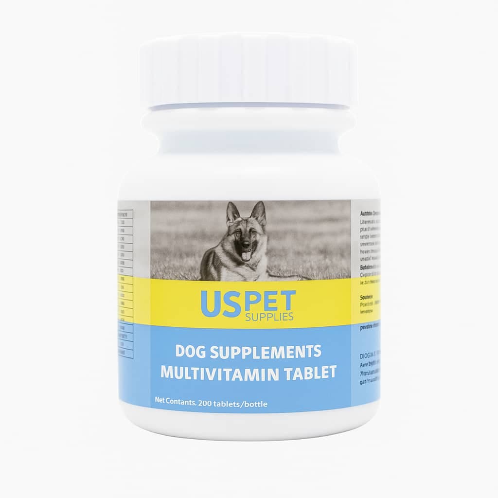 مولتی ویتامین سگ US Pet Supplies – 200 قرص مکمل غذایی