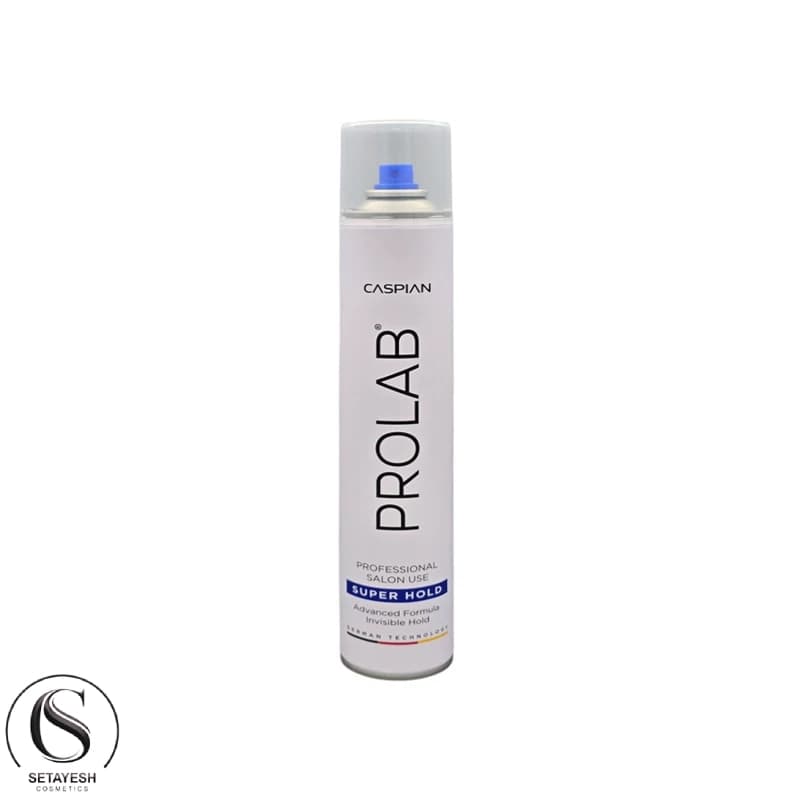 پرولب اسپری مو قوی مدل SUPER HOLD کاسپین Caspian Prolab Super Hold Spray 500 ml — تصویر ۴