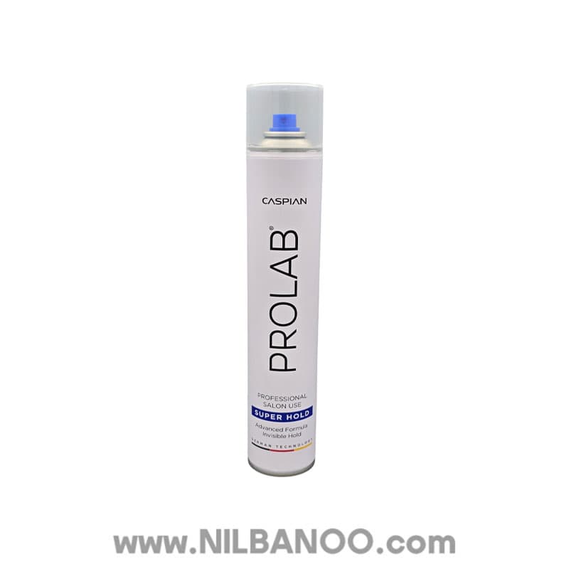 پرولب اسپری مو قوی مدل SUPER HOLD کاسپین Caspian Prolab Super Hold Spray 500 ml — تصویر ۳