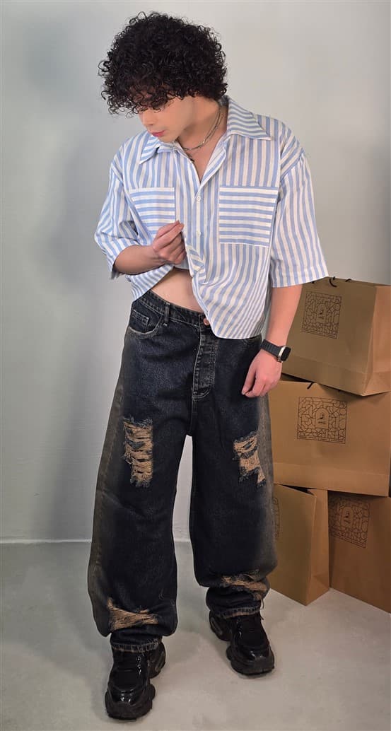 شلوار بگ بالونی زاپدار Balenciaga — تصویر ۳