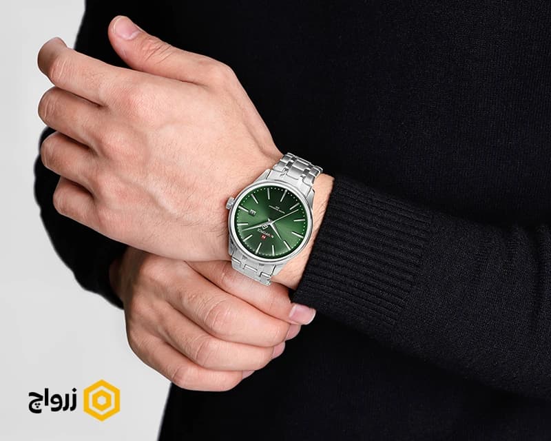 ساعت مردانه ناوی فورس – صفحه سبز – بند استیل – Naviforce SGN9230 — تصویر ۲