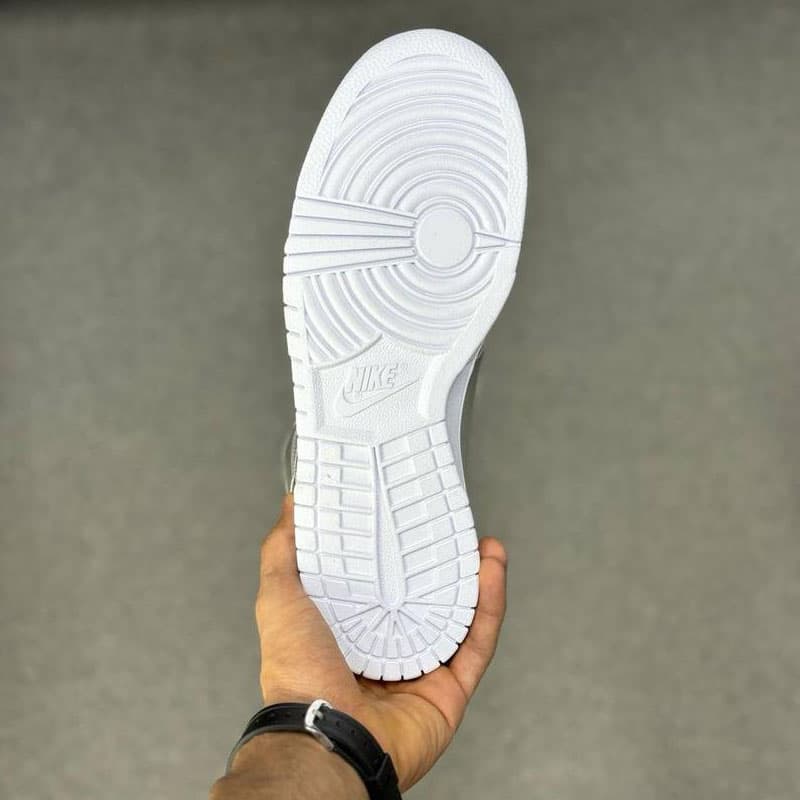 نایک دانک ساقدار سیلور متالیک Nike Dunk High x CLOT Metallic Silver — تصویر ۴