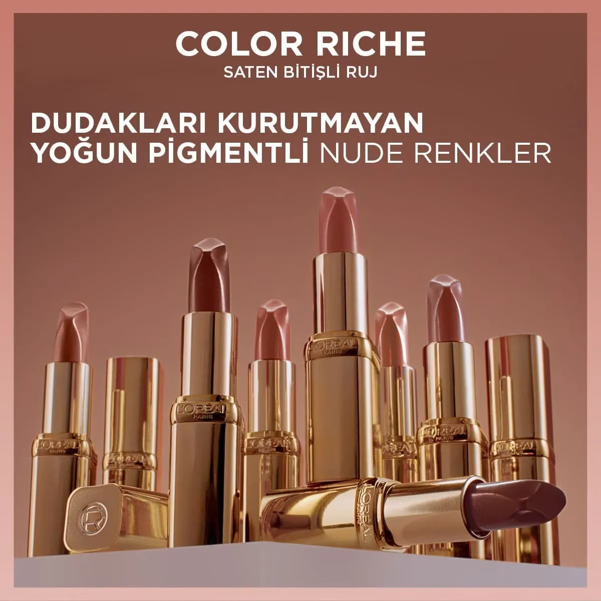 رژ لب لورال مدل Color Riche Satin 107 — تصویر ۵