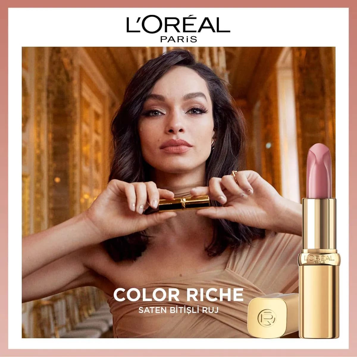 رژ لب لورال مدل Color Riche Satin 601 — تصویر ۴