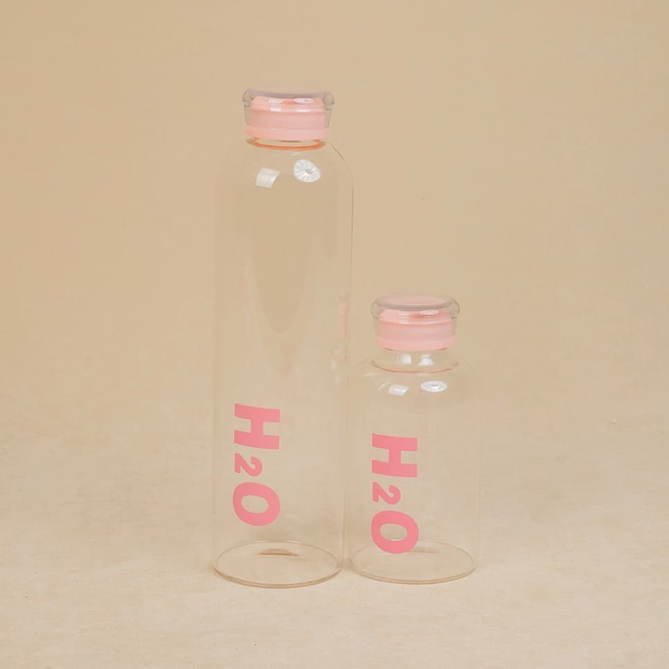 بطری آب پیرکس رنگی H2O — تصویر ۴