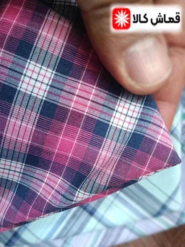 پارچه چهارخانه صورتی — تصویر ۲