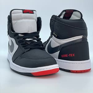 نایک ایرجردن 1 گورتکس بلک گری رد Nike Air Jordan 1 GORE-TEX Black Grey Red — تصویر ۲
