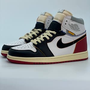 جردن 1 های آنیون لوس انجلس بلک رد وایت Jordan 1 High Union Los Angeles Black Red White — تصویر ۳