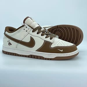 نایک اس بی دانک لو رایس وایت براون Nike SB Dunk Low Rice White Brown