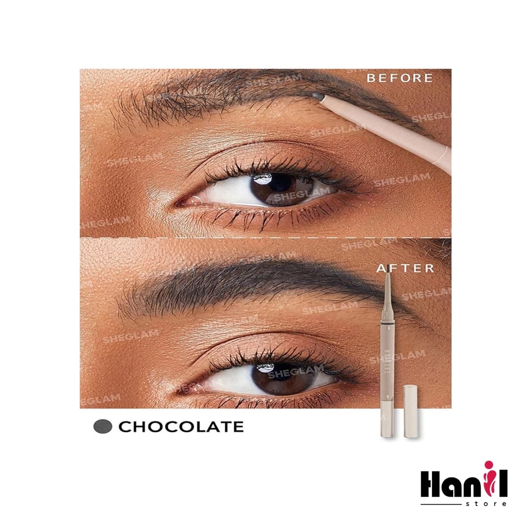 مداد ابرو دو سر رنگ Brows on Demand 2 in 1 Brow Pencil chocolate — تصویر ۳