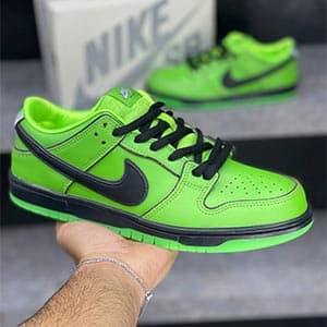 نایک اس بی دانک لو گرین دِ پاورپاف گرلس Nike Sb Dunk Low Green x The Powerpuff Girls
