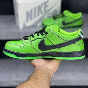 نایک اس بی دانک لو گرین دِ پاورپاف گرلس Nike Sb Dunk Low Green x The Powerpuff Girls — تصویر ۲