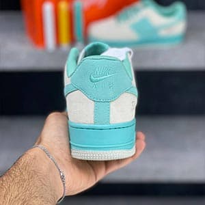 نایک ایر فورس 1 لو گری بلو تیفانی Nike Air Force 1 Low Gray Blue Tiffany — تصویر ۴
