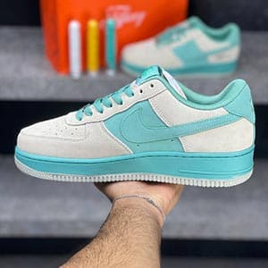 نایک ایر فورس 1 لو گری بلو تیفانی Nike Air Force 1 Low Gray Blue Tiffany — تصویر ۲