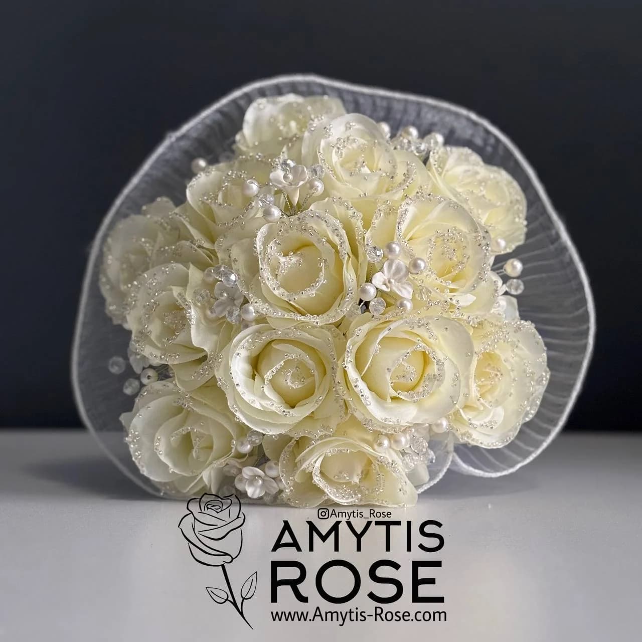 دسته گل عروس آمیتیس #108 Amytis | آمیتیس رز - Amytis Rose — تصویر ۲