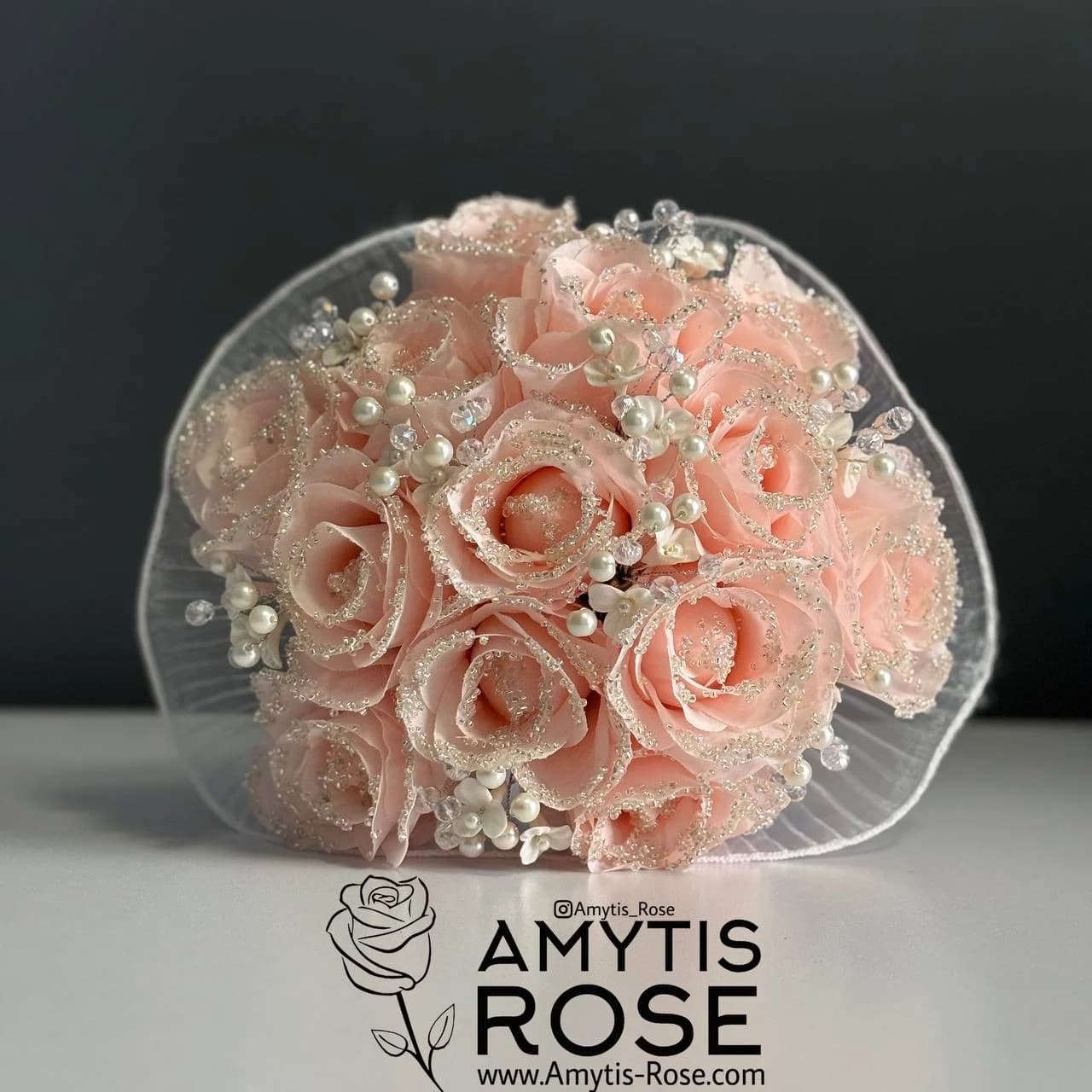 دسته گل عروس آمیتیس #107 Amytis | آمیتیس رز - Amytis Rose — تصویر ۲