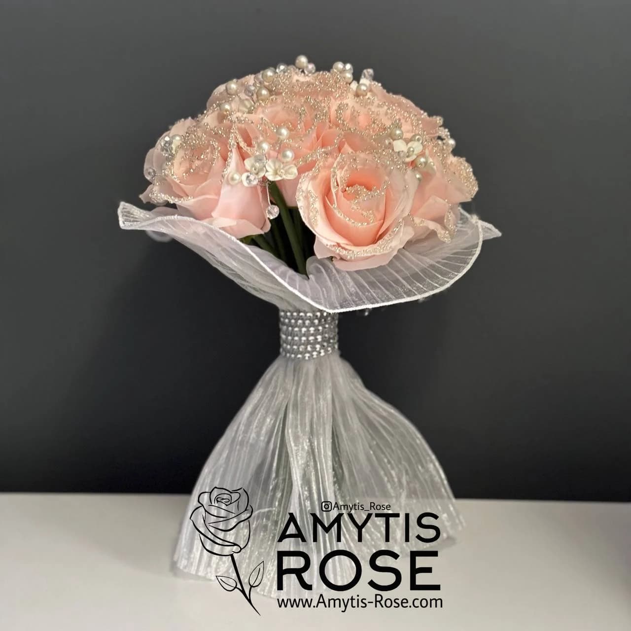 دسته گل عروس آمیتیس #107 Amytis | آمیتیس رز - Amytis Rose — تصویر ۳