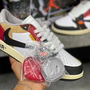 جردن 1 لو ترویس اسکات آف وایت رد Jordan 1 Low Travis Scott Off-White Red — تصویر ۶