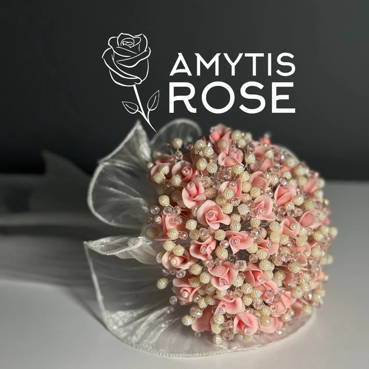 دسته گل عروس درناز 503# Dornaz | آمیتیس رز - Amytis Rose