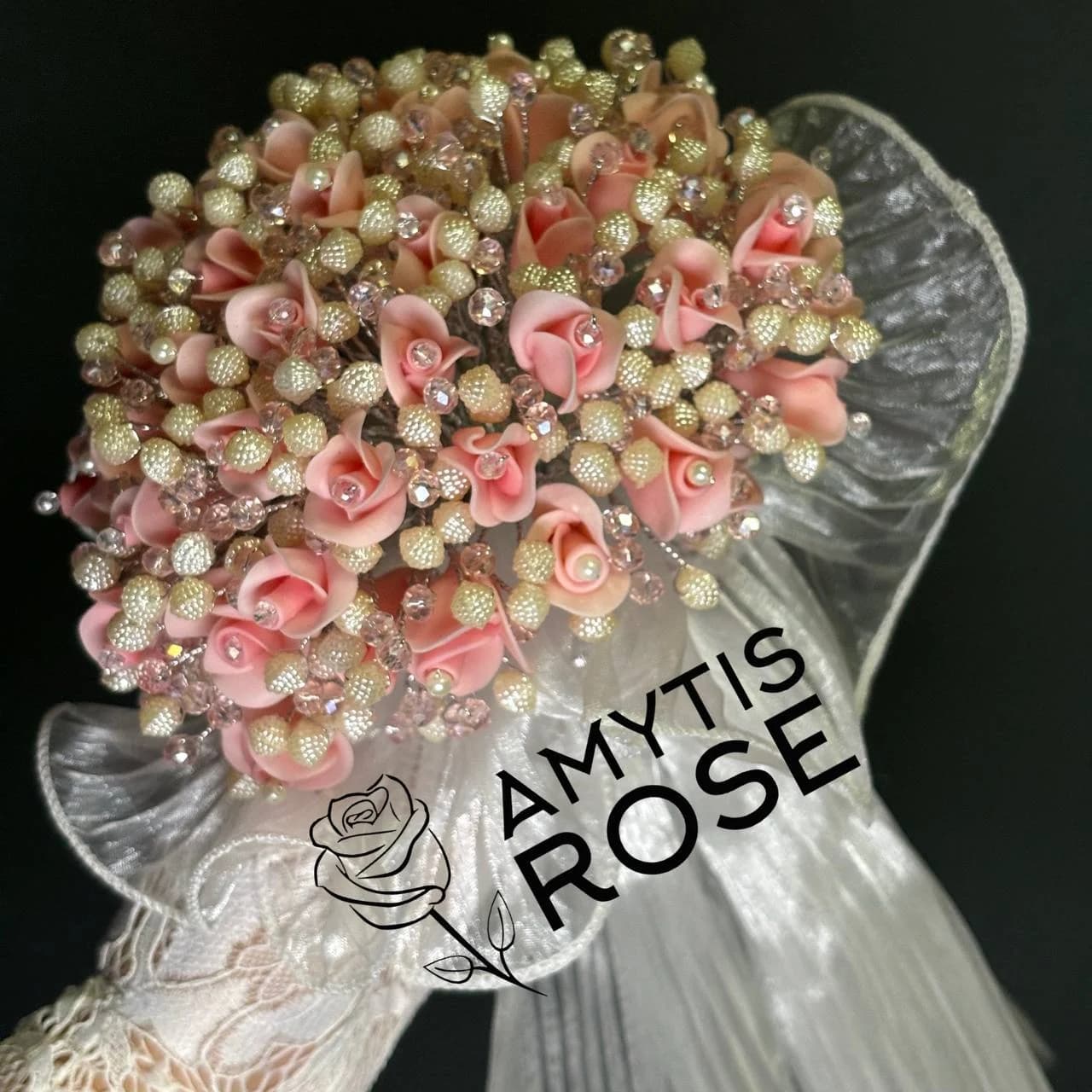 دسته گل عروس درناز 503# Dornaz | آمیتیس رز - Amytis Rose — تصویر ۳