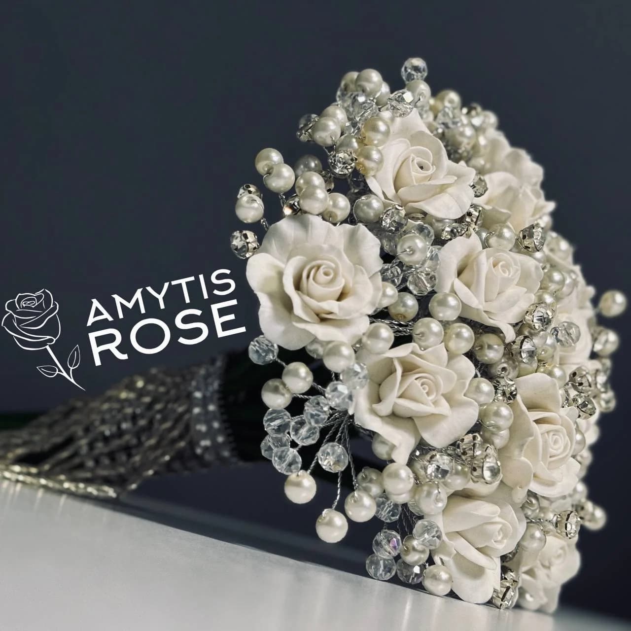 دسته گل عروس درناز 502# Dornaz | آمیتیس رز - Amytis Rose