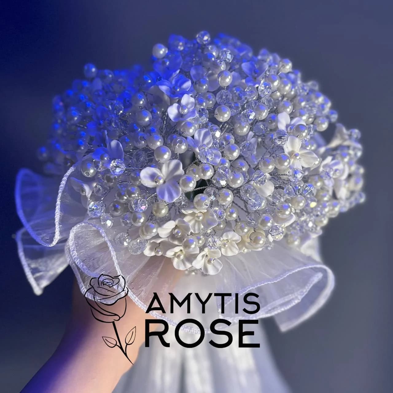 دسته گل عروس درناز 501# Dornaz | آمیتیس رز - Amytis Rose