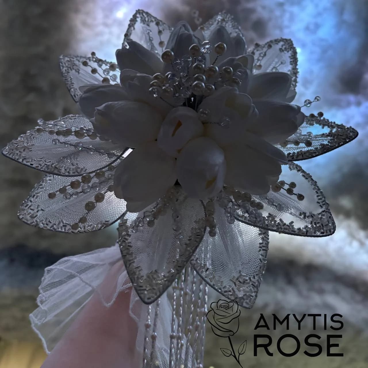 دسته گل عروس پارمیس 404# Parmis | آمیتیس رز - Amytis Rose — تصویر ۵