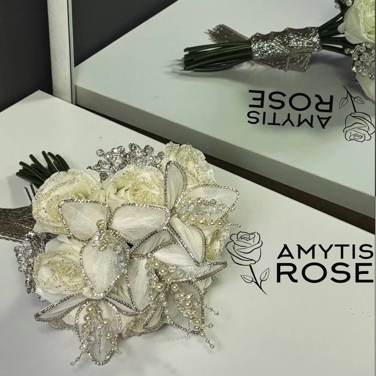 دسته گل عروس آرامیس #201 Aramis | آمیتیس رز - Amytis Rose — تصویر ۲