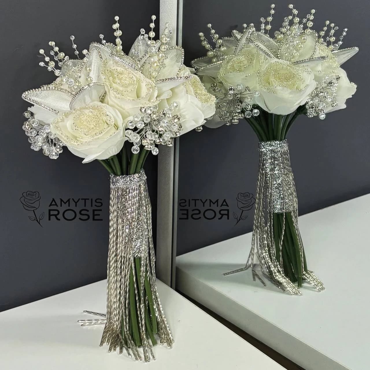 دسته گل عروس آرامیس #201 Aramis | آمیتیس رز - Amytis Rose — تصویر ۳
