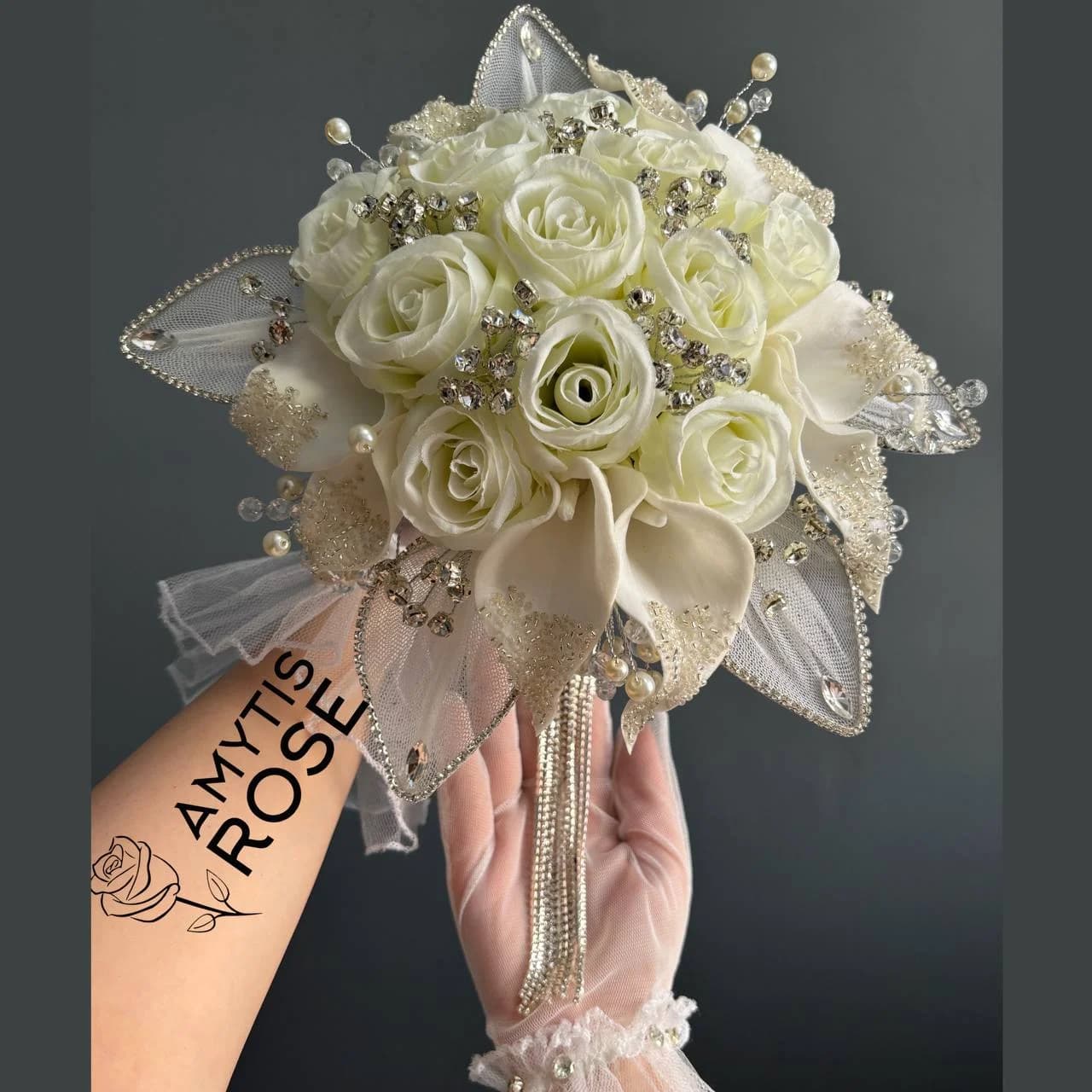 دسته گل عروس آمیتیس #106 Amytis | آمیتیس رز - Amytis Rose — تصویر ۲