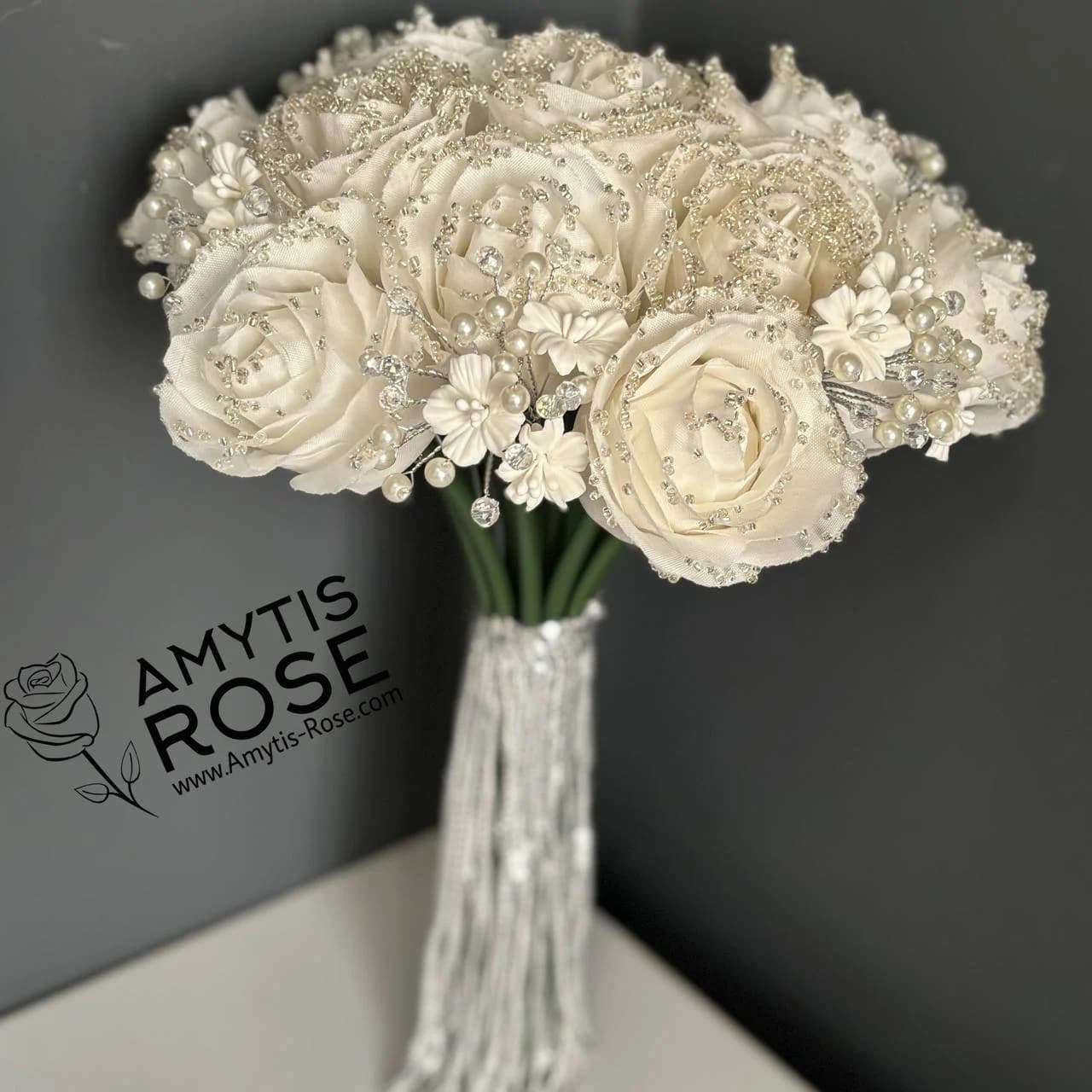 دسته گل عروس آمیتیس #105 Amytis | آمیتیس رز - Amytis Rose — تصویر ۲