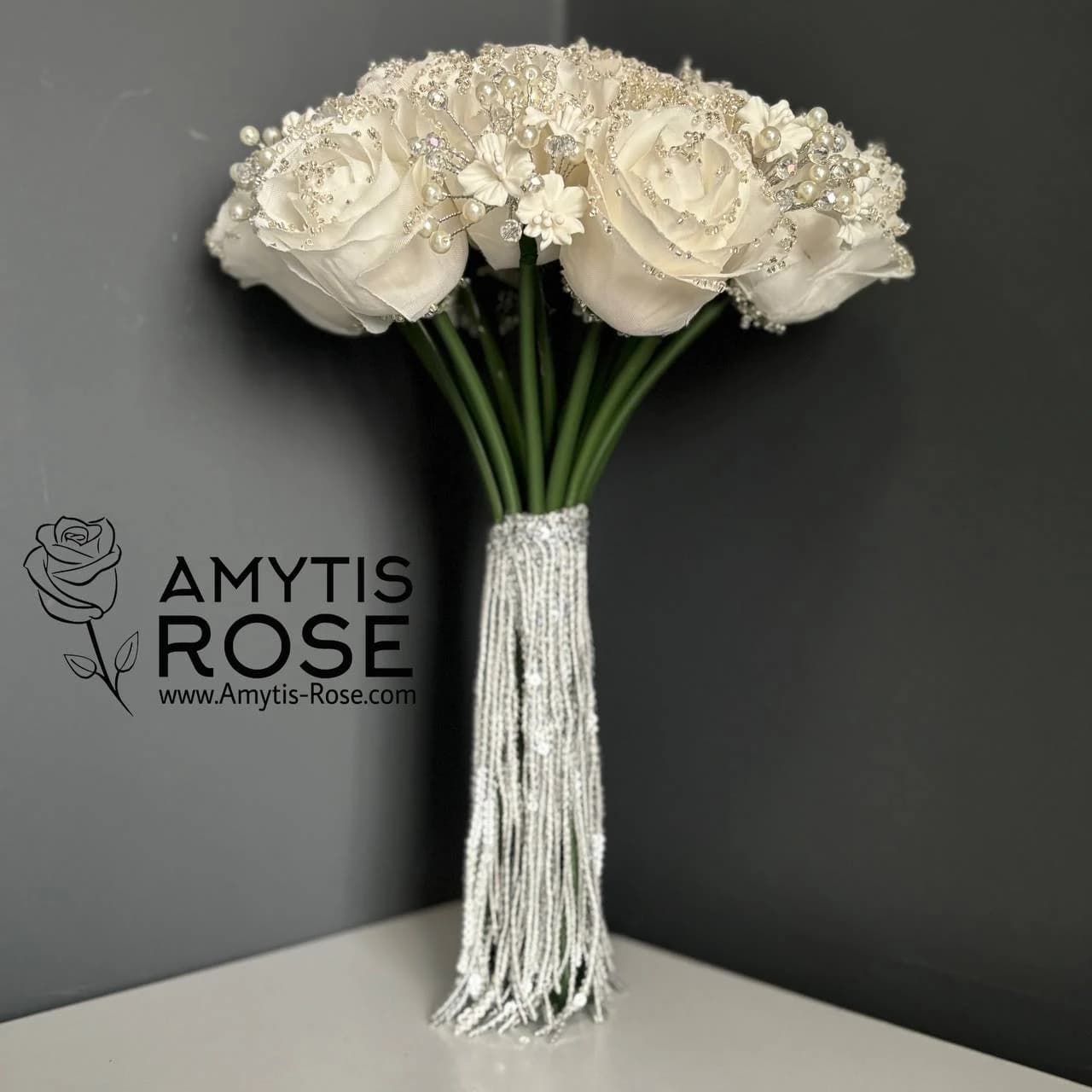 دسته گل عروس آمیتیس #105 Amytis | آمیتیس رز - Amytis Rose — تصویر ۴
