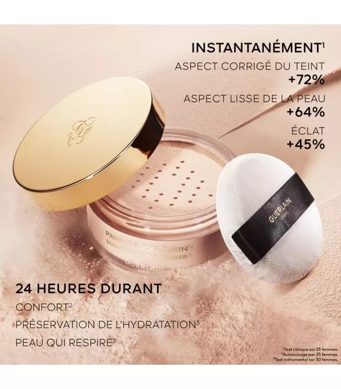 پودر فیکس گرلن Gold Skin رنگ clair light 02 — تصویر ۲