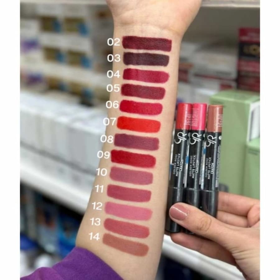 رژ لب مدادی مات کرایون گلدن رز | Golden Rose Matte Lipstick Crayon — تصویر ۲