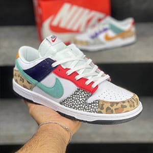 نایک دانک لو انیمال سافاری میکس Nike Dunk Low Animal Safari Mix — تصویر ۲