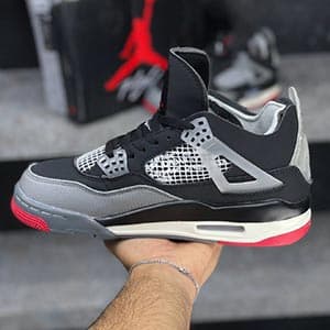 جردن 4 اف وایت بلک گری Jordan 4 Off White Black Grey — تصویر ۲