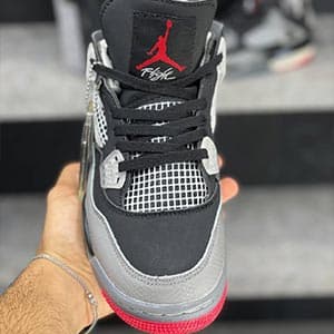 جردن 4 اف وایت بلک گری Jordan 4 Off White Black Grey — تصویر ۳