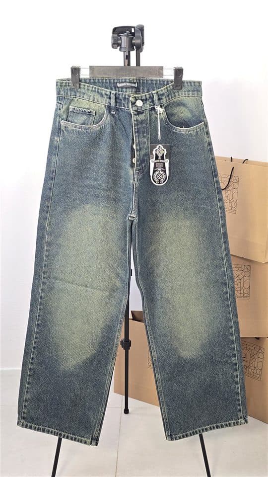 شلوار مردانه فول بگ CHROME HEARTS آبی — تصویر ۲
