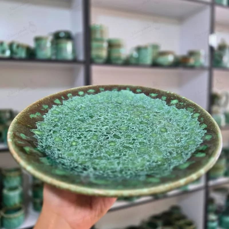 بشقاب پلوخوری سرامیکی طرح ماربل — تصویر ۲