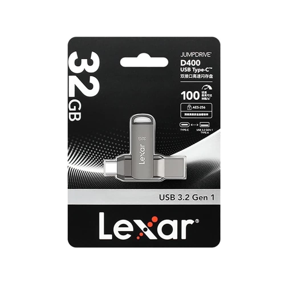 فلش مموری OTG پرسرعت Lexar D400؛ ظرفیت 32 گیگابایت | تجربه نسل جدید انتقال داده با استاندارد USB 3.2 — تصویر ۶